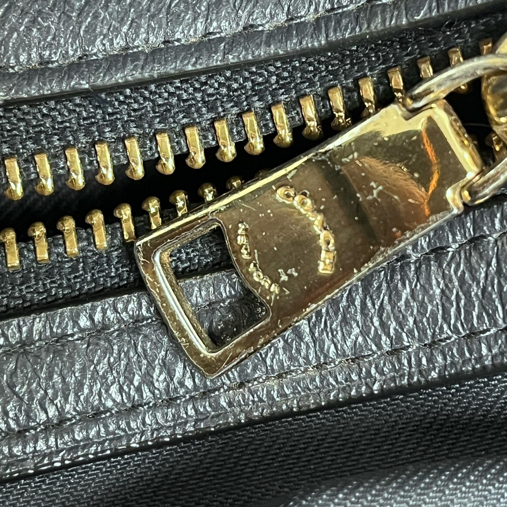 Coach Mercer 30 Navy Grain Leather Satchel - Picture 11 of 14